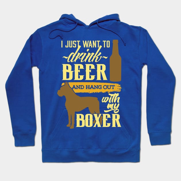 Drink Beer Hangout with My Boxer Hoodie by Jled